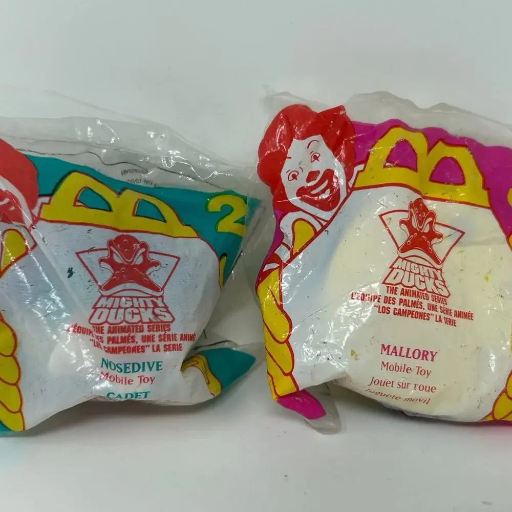 MIGHTY DUCKS -  McDonald's Happy Meal Toy - Nosedive & Mallory Lot NEW #2 #3